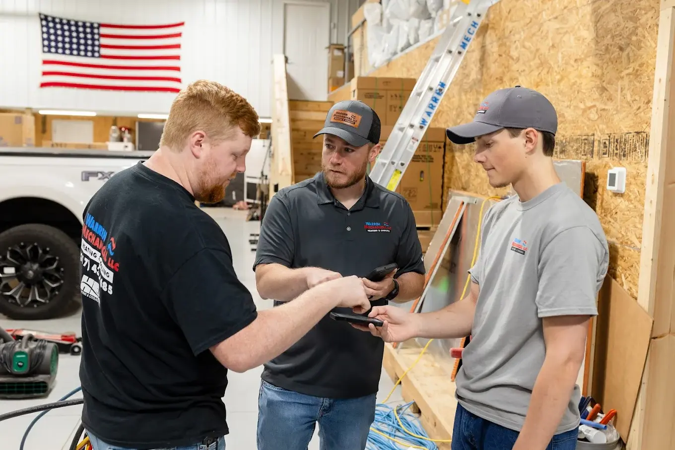 Warren Mechanical team providing quality heating and cooling services